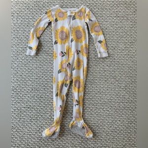 Carters 2T footed pajamas sunflower footie